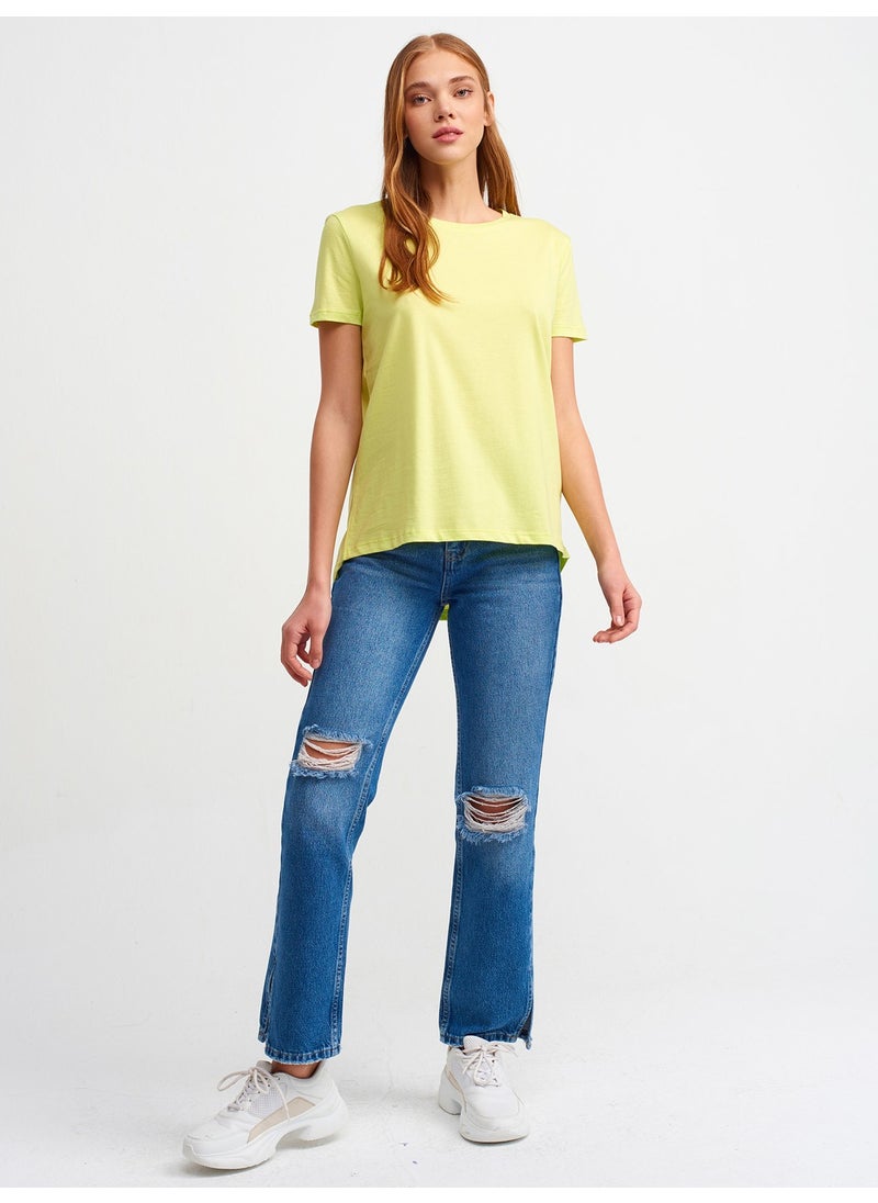 3471 Crew Neck Basic T-Shirt-Lime