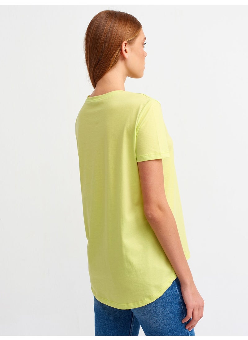 3471 Crew Neck Basic T-Shirt-Lime