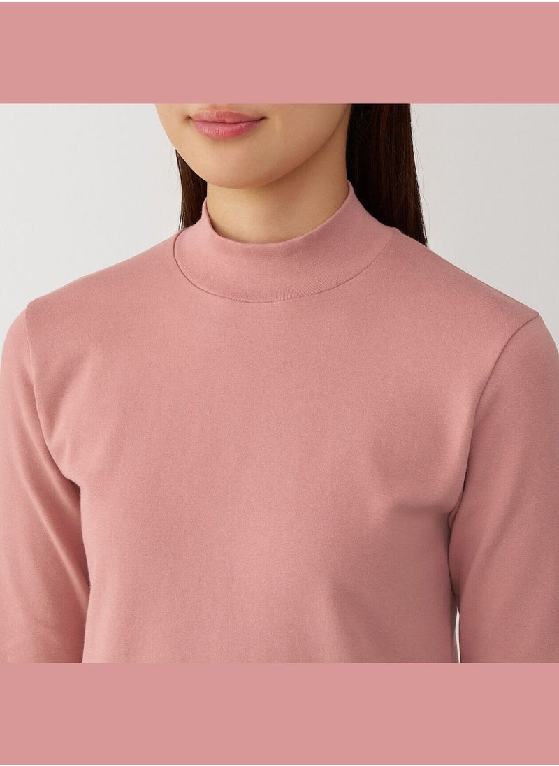 Brushed Ribbed High Neck Long Sleeve T-Shirt