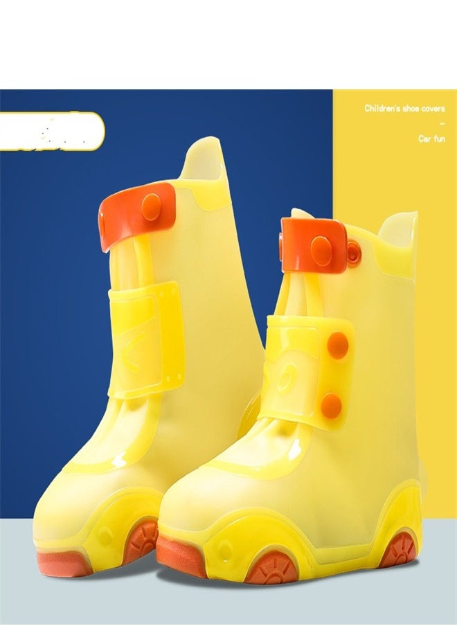 Children's Mid Tube Rain Boots Sky Yellow