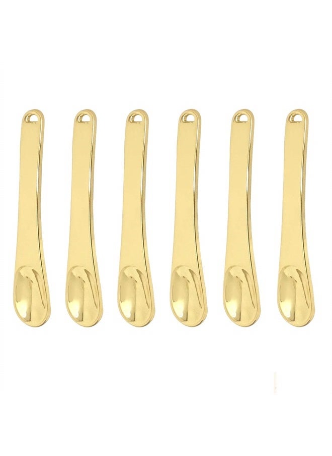 6PCS Mini Zinc Alloy Makeup Spatula Cosmetic Facial Cream Spoon Beauty Scoop for Mixing Makeup