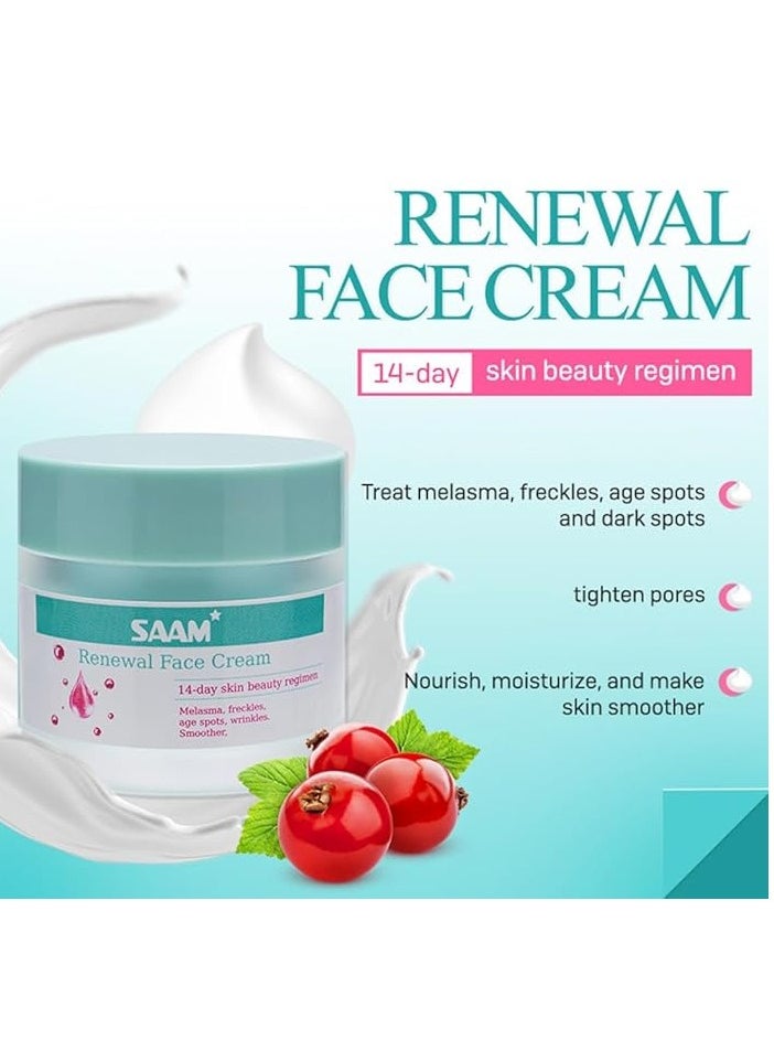 Saam Face Cream, Saam Renewal Face Cream, Saam Renewal Face Cream Anti-Wrinkle Saam Facial Cream, Brightening Cream 50g