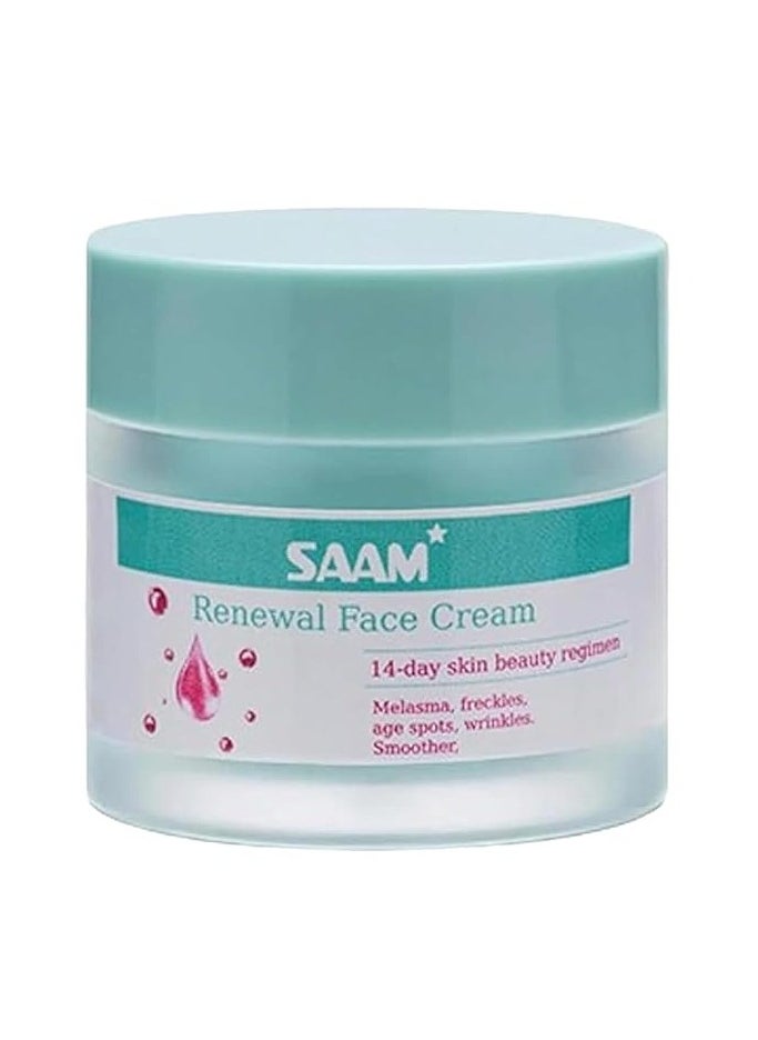 Saam Face Cream, Saam Renewal Face Cream, Saam Renewal Face Cream Anti-Wrinkle Saam Facial Cream, Brightening Cream 50g