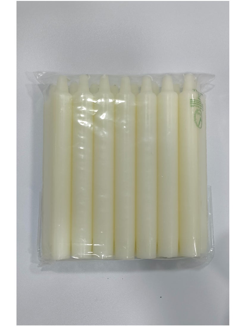 Elegant Ivory Tapered Dinner Candles – Drip-Free, Long-Lasting Glow (Set of 15)