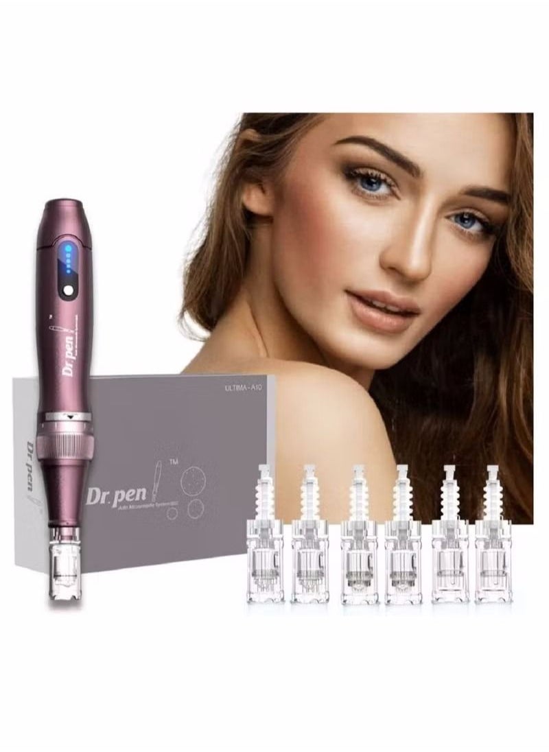 Dr. Pen Ultima A10,Wireless Derma Pen Beauty Pen with 6 Needle ,Trusty Skin Care Tool Kit for Fast Results