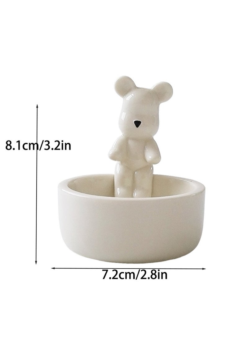 Bear Candle Holder, Creative Candle Cup Ornaments, Suitable For All Kinds Of Candles, Suitable For Family Dining Table Home Decoration