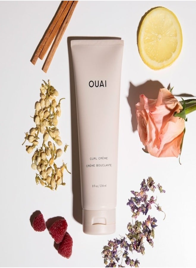 OUAI Curl Crème 236ml - Frizz Control & Definition for All Curl Types