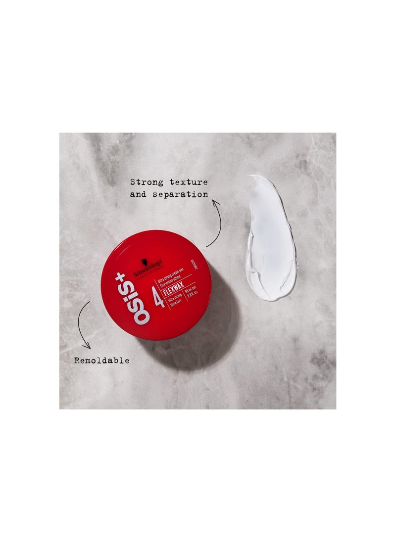 OSiS+ Schwarzkopf Professional + Flexwax Hairwax for Men | For Natural Shine & Finish| 85ml