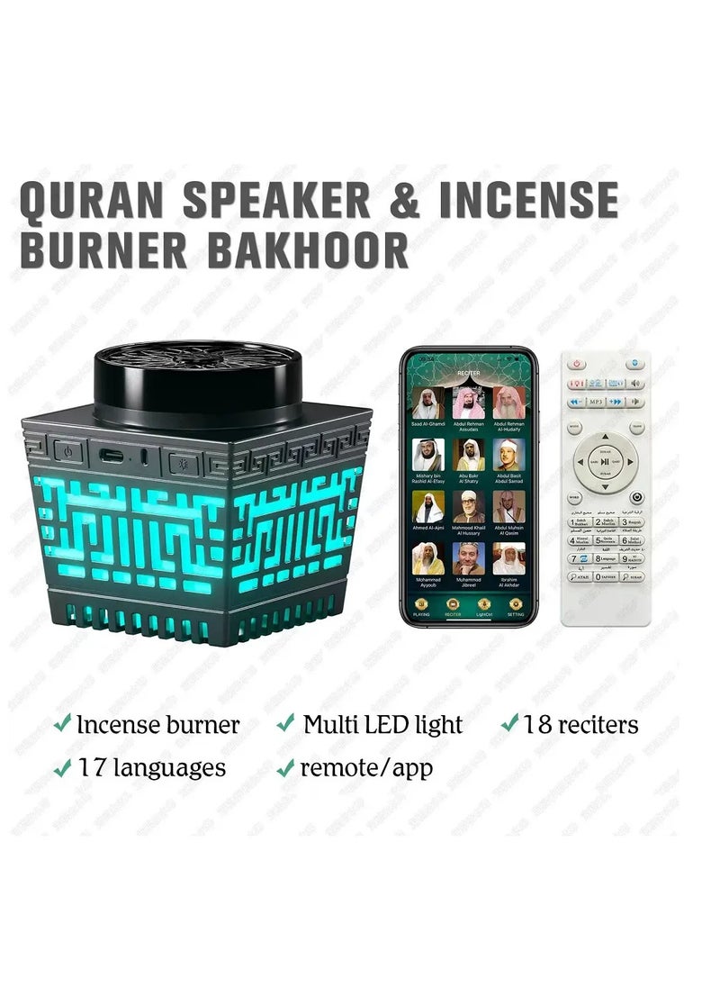 Quran Speaker Muslim Gift portable Electreric incense Bakhoor burner with Complete the holy Quran APPzan Quran Speaker