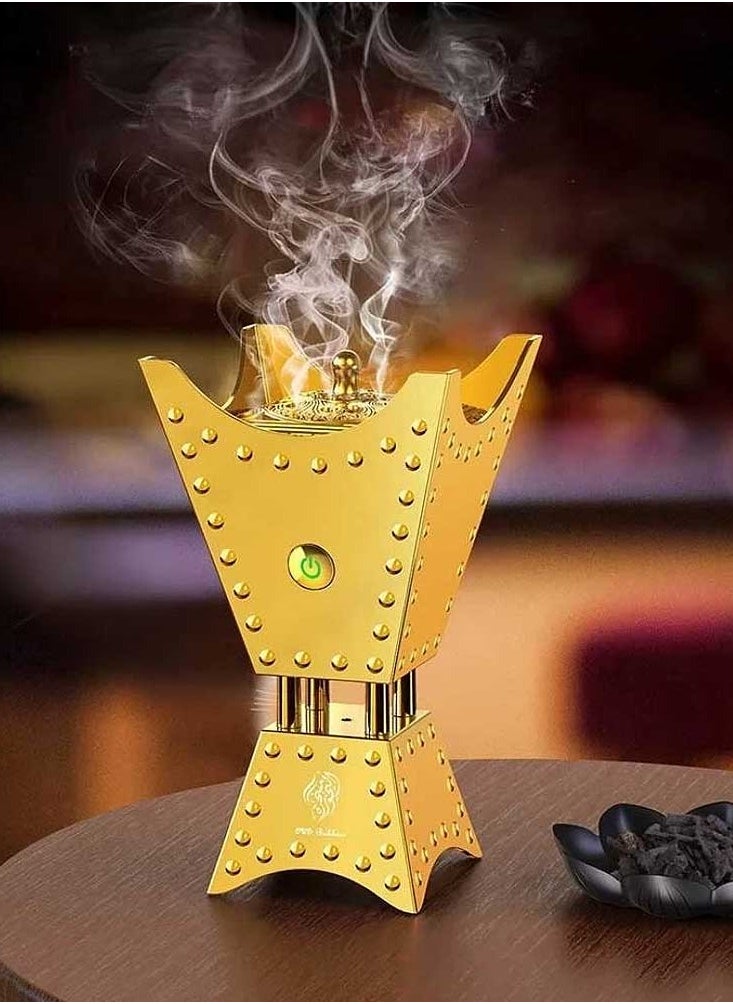 Electronic Incense Burner, Cordless Oud Censer Rechargeable Aromatherapy Machine Arabic Incense Holder