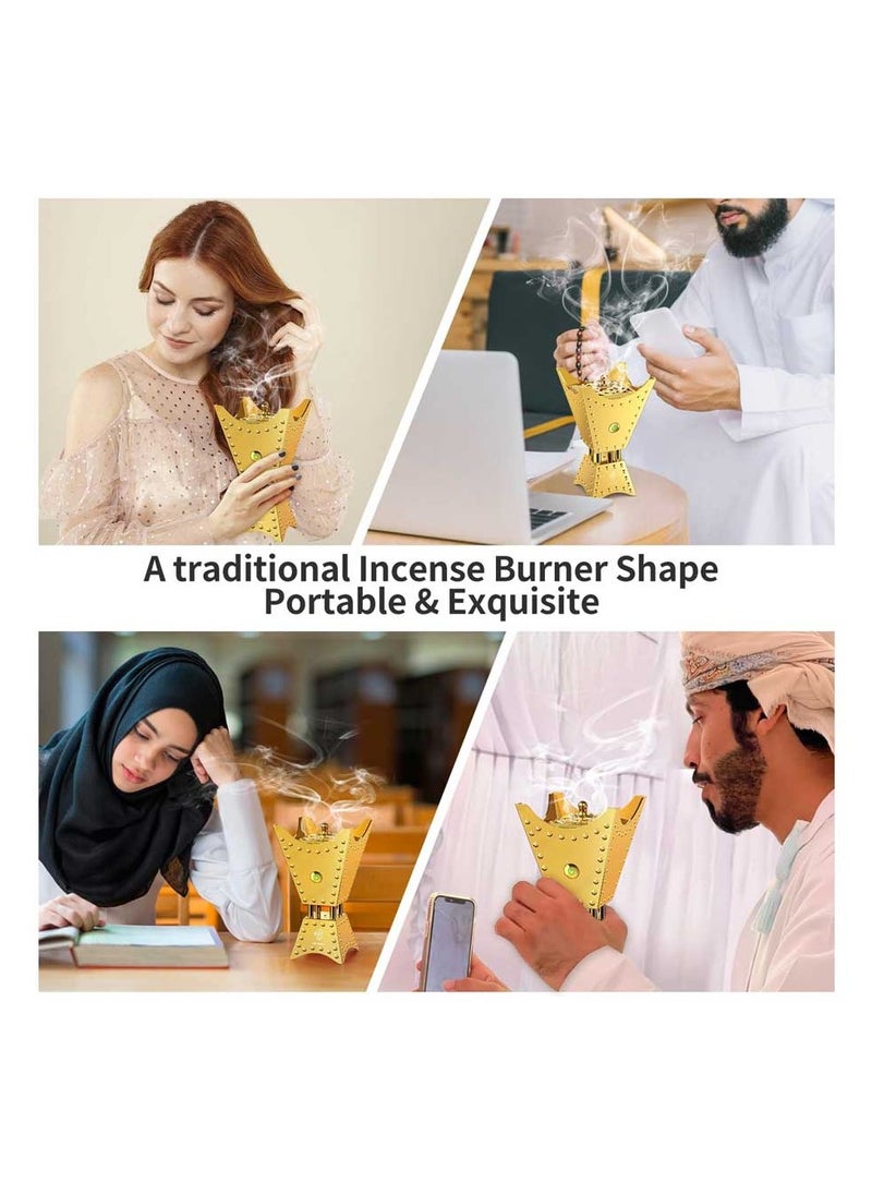 Electronic Incense Burner, Cordless Oud Censer Rechargeable Aromatherapy Machine Arabic Incense Holder