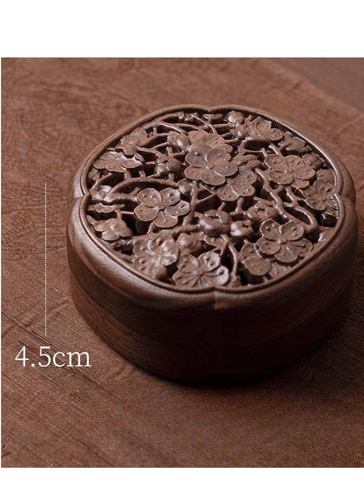 Exquisite Plum Blossom Fragrance Box Ornament Jewelry Box Incense Burner Ancient Style Xixiang Seal Indoor Aromatherapy Burner