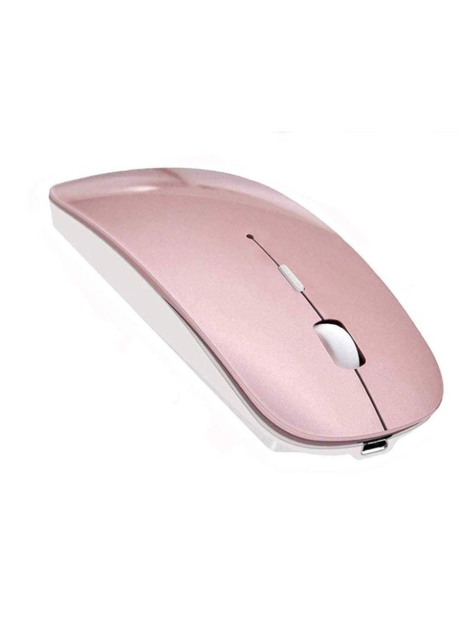 Bluetooth Mouse,Rechargeable Wireless Mouse for MacBook Pro/MacBook Air,Bluetooth Wireless Mouse for Laptop/PC/Mac/iPad pro/Computer (Rose gold)