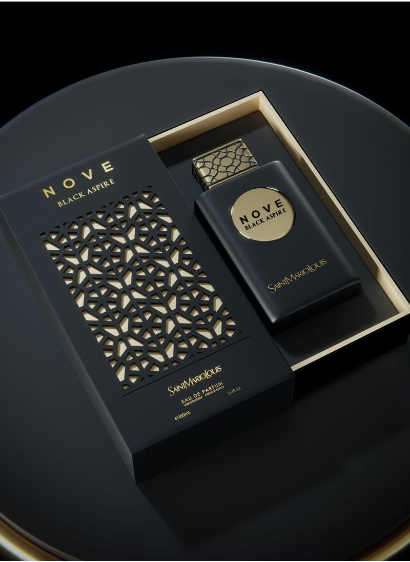 Nove Black Aspire Perfumes for Men and Women – Unisex Western French Perfume, 100ml