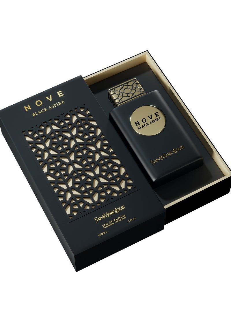 Nove Black Aspire Perfumes for Men and Women – Unisex Western French Perfume, 100ml