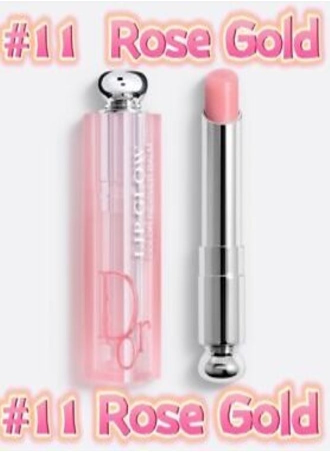 Dior Addict Lip Glow Balm - Shade 011 Rose Gold, 3.2g | Hydrating Lip Balm with Color Reviver Technology