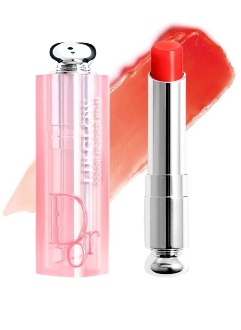 Dior Addict Lip Glow Balm - Shade 015 Cherry, 3.2g | Hydrating Lip Balm with Color Reviver Technology