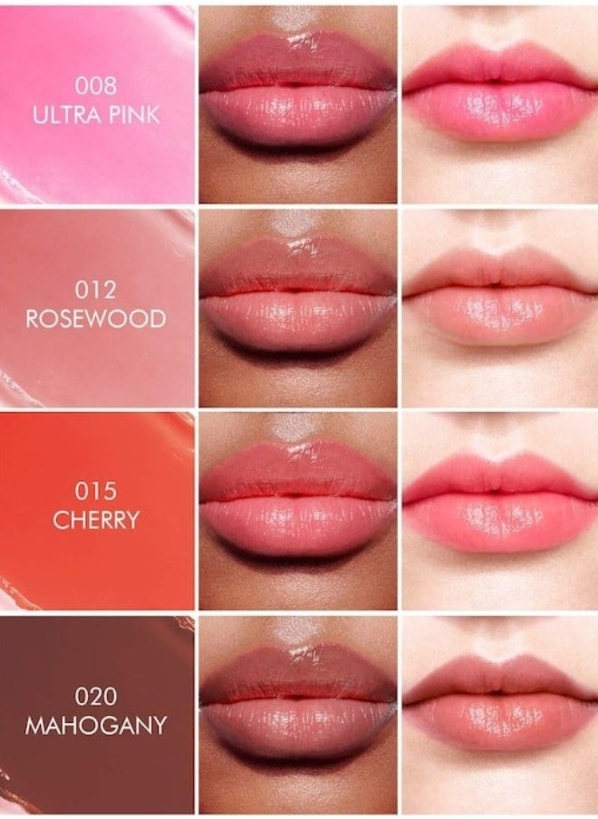 Dior Addict Lip Glow Balm  Shade 015 Cherry Hydrating pH Activated Lip Balm with 48H Hydration & Sheer Glow | 3.2g
