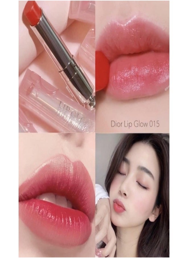 Dior Addict Lip Glow Balm - Shade 015 Cherry, 3.2g | Hydrating Lip Balm with Color Reviver Technology