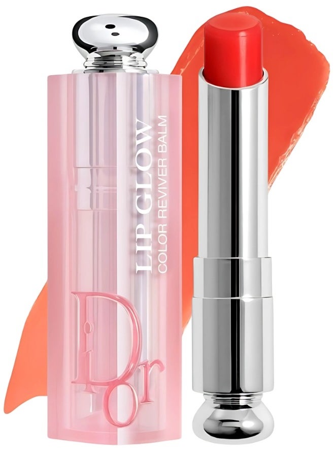 Dior Addict Lip Glow Balm  Shade 015 Cherry Hydrating pH Activated Lip Balm with 48H Hydration & Sheer Glow | 3.2g