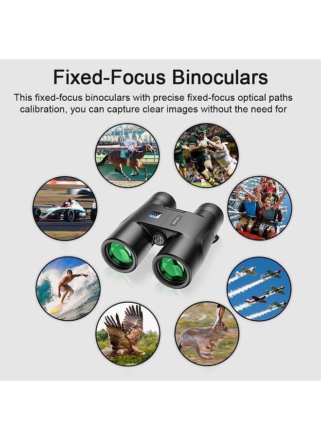 Portable Handheld Auto-Focus Binoculars 10X 42mm Objective Lens Binoculars Eye Distance Adjustable Telescopes Suitable for Ball Game Field Animal Competition Observation for Adults Kids