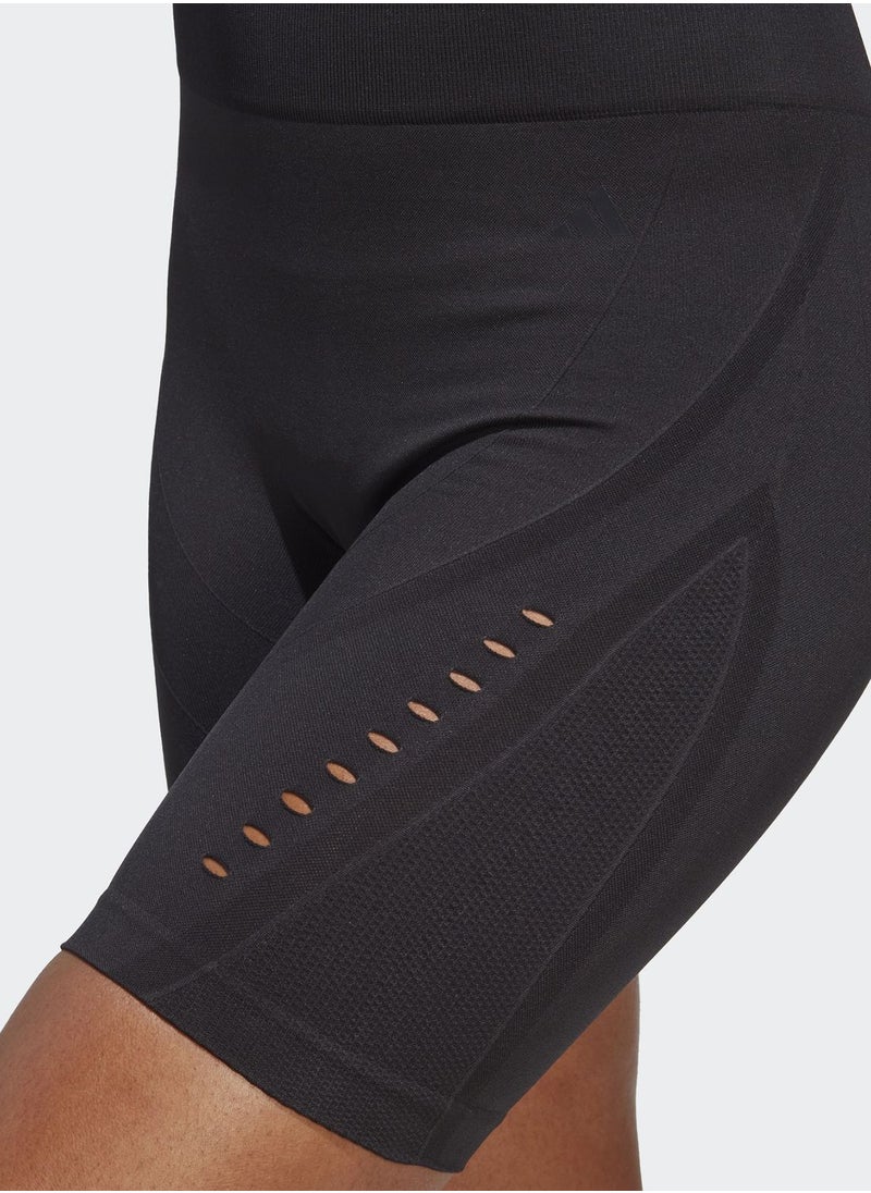 Yoga Studio Aeroknit Biker Short Leggings