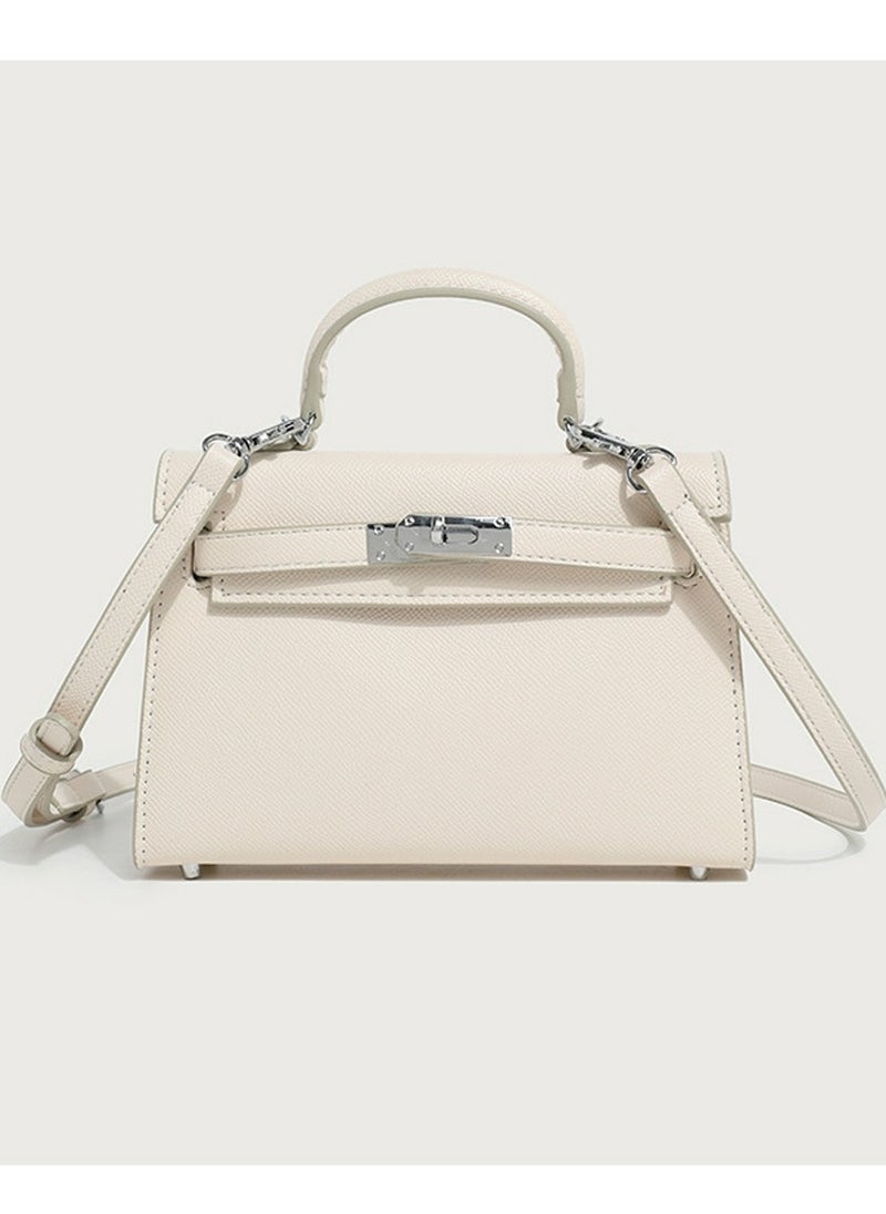 Ladies' Stylish Mini Handbag Single Shoulder Crossbody Bags Cream White