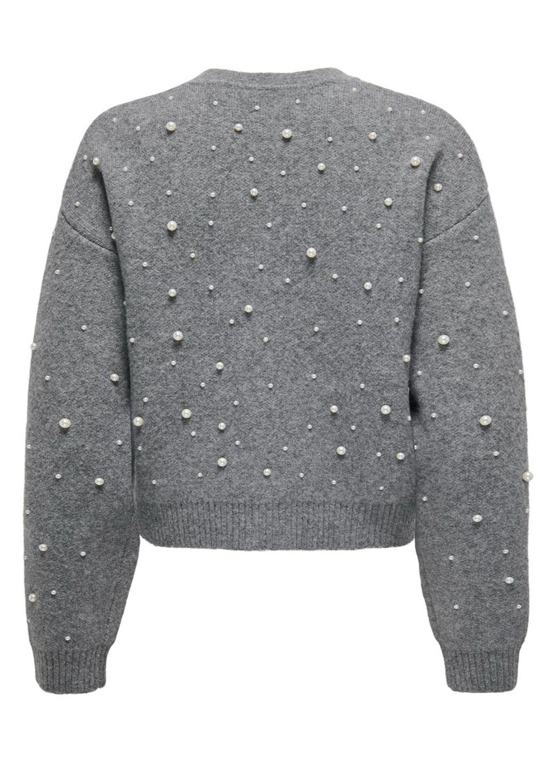 Embellished Zip Detailed Cardigan