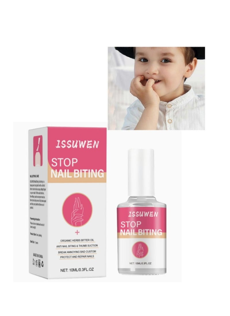 Nail Bitter Water -100% Natural and Kids Safe Bitter Taste, Nail Biting No Bite Nail Polish for Stop Thumb Sucking, ​Day Night Care 10ml