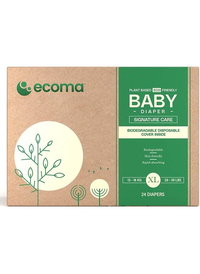 Plant Based, Hypoallergenic Baby Diapers Size 5(13-18Kg), Large | Chemical Free | Day & Overnight | Luxuriously Soft | Suitable for Sensitive Skin | Unscented | Hygienically Sealed |  45% plant based