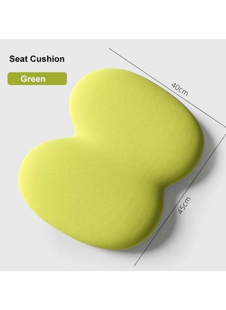 Seat Cushion and Lumbar Support Pillow for Office Chair, Memory Foam Car Seat Cushions Back Support Pillows, Help Relieve Pain of Back, Lumbar, Tailbone and Sciatic Nerve (Green Set, 2 Pack)