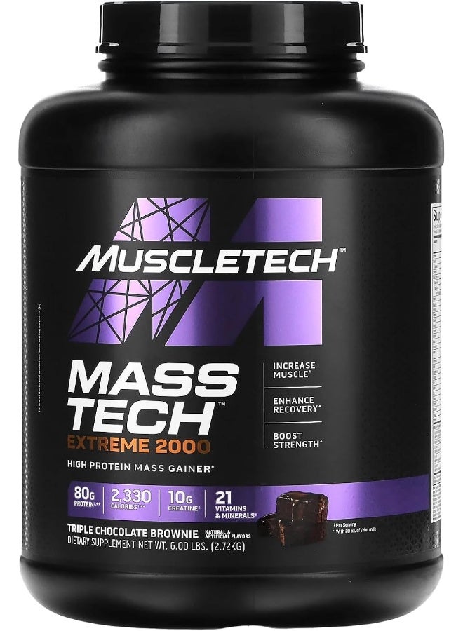 Extreme 2000 Ultimate Mass Gainer With Triple Chocolate Brownie Flavor 6Lbs