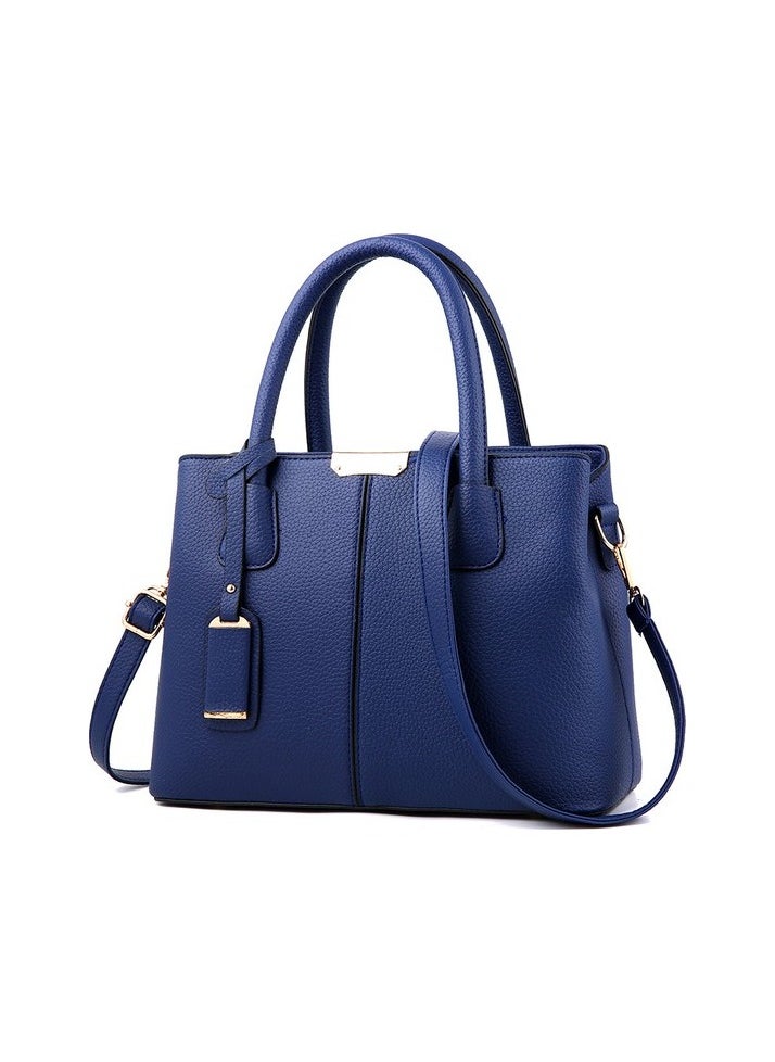 2023 New High-End Trend Fashion Europe and American Women's Bag Lychee Pattern Women's Bag Single Colour:Navy blue Colour:Khaki