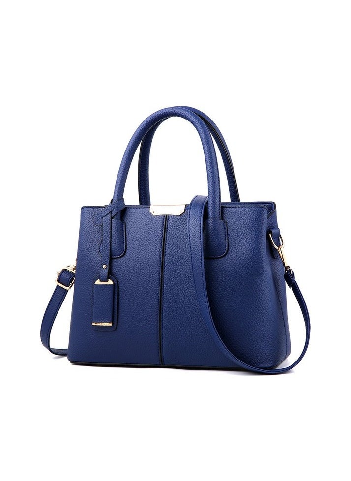 2023 New High-End Trend Fashion Europe and American Women's Bag Lychee Pattern Women's Bag Single Colour:Blue Colour:Khaki