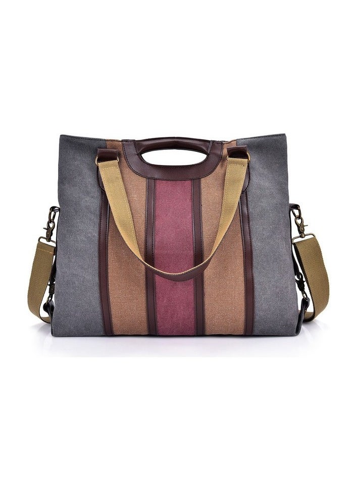 Fashion Smart Shoulder Bag Woman Canvas Bag Sizes:30 - 13 - 34 cm Colour:Purple