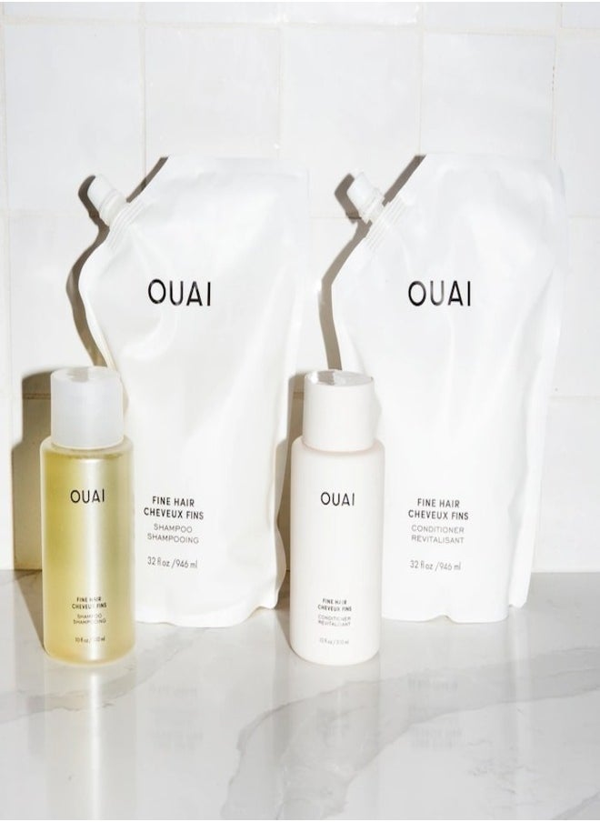 OUAI Thick Hair Conditioner 300ml - Nourishing & Volumizing Hair Care