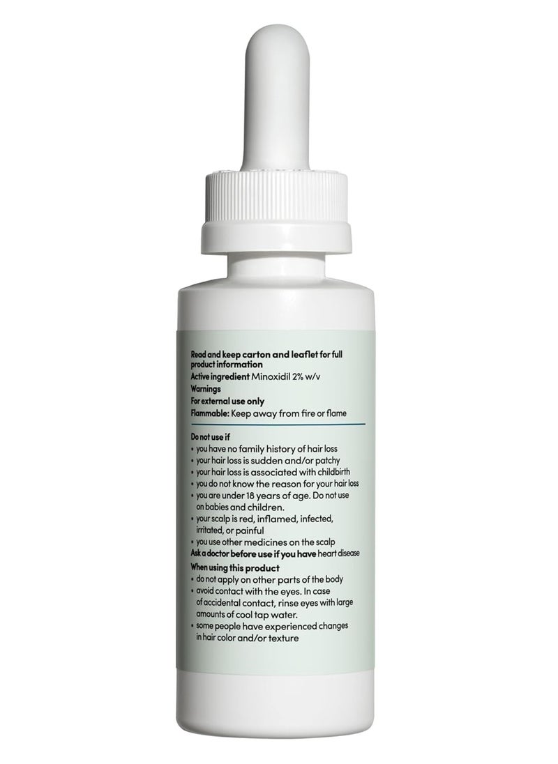 hers Hair Regrowth Treatment for Women with 2% Topical Minoxidil Solution for Hair Loss and Thinning Hair, Unscented, 2 Month Supply, 2 Pack