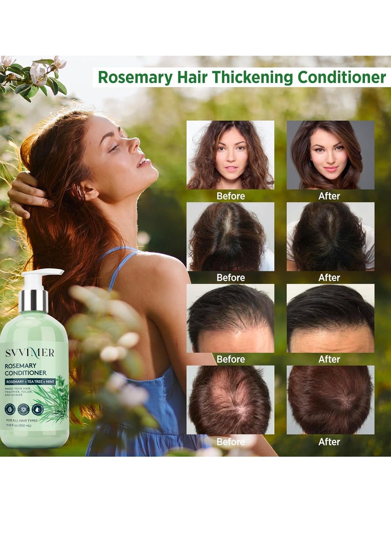 Rosemary Hair Growth Conditioner: Thickening Moisturizing Product with Biotin for Women Men - for Damaged Dry Thinning Hair 11.8 fl.oz