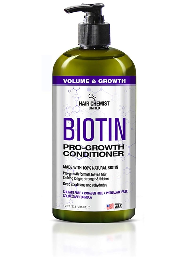 Hair Chemist Biotin Pro-Growth Conditioner 33.8 oz. - Conditioner for Thin Hair