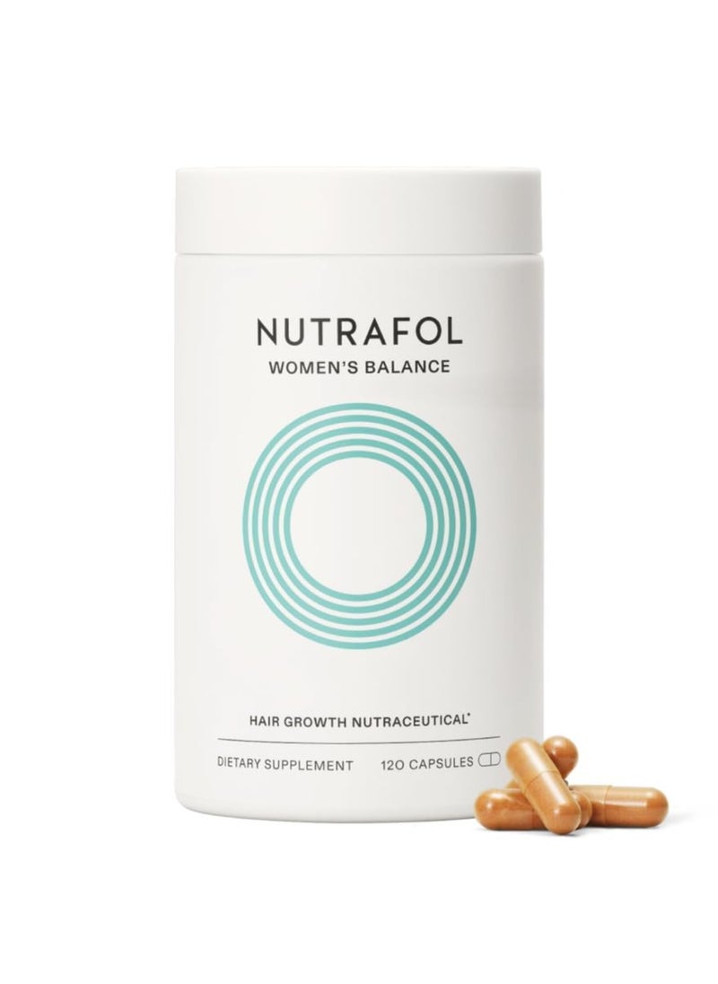 Nutrafol Women's Balance Hair Growth Supplements, Ages 45 and Up, Clinically Proven for Visibly Thicker Hair and Scalp Coverage, Dermatologist Recommended - 1 Month Supply