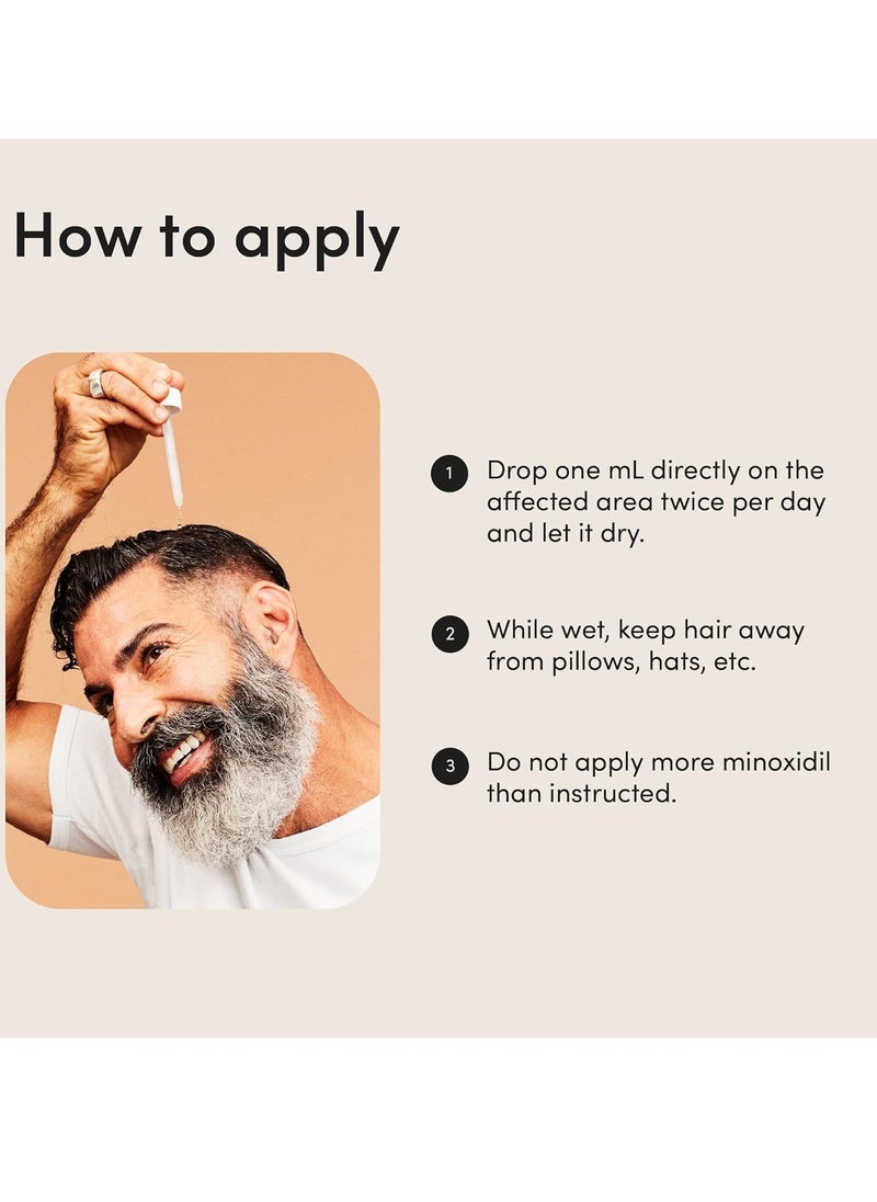 hims Extra Strength Hair Regrowth Treatment for Men with 5% Topical Minoxidil Solution for Hair Loss and Thinning Hair, Unscented, 2 Pack
