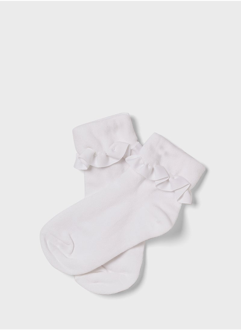 Little 3 Pack Tonal Foldover Socks