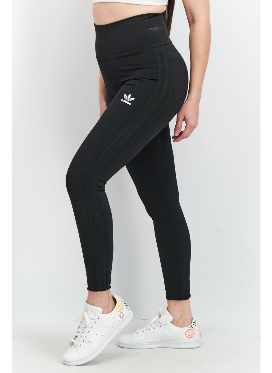 Women Sportswear Fit Brand Logo Training Leggings, Black