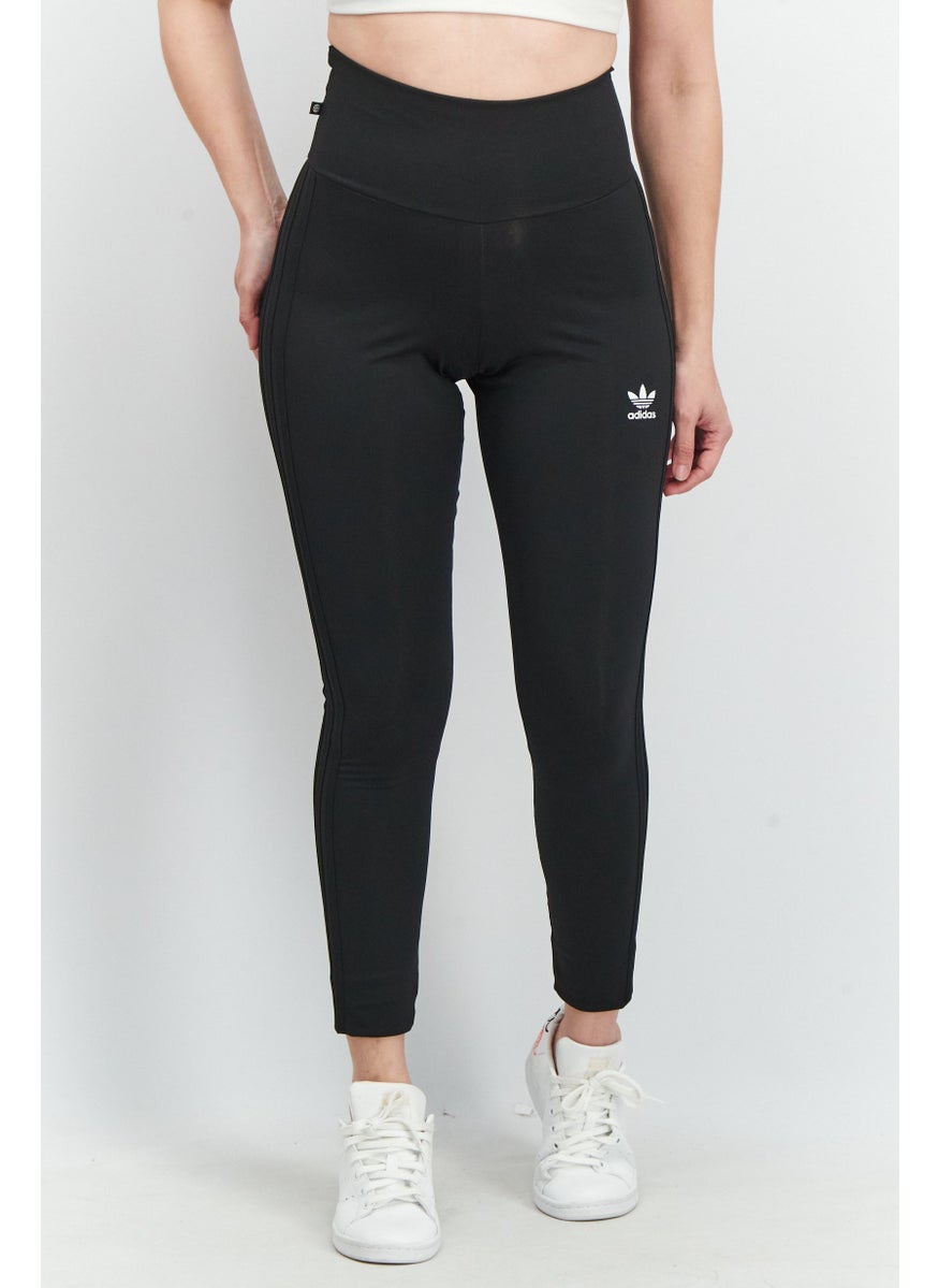 Women Sportswear Fit Brand Logo Training Leggings, Black