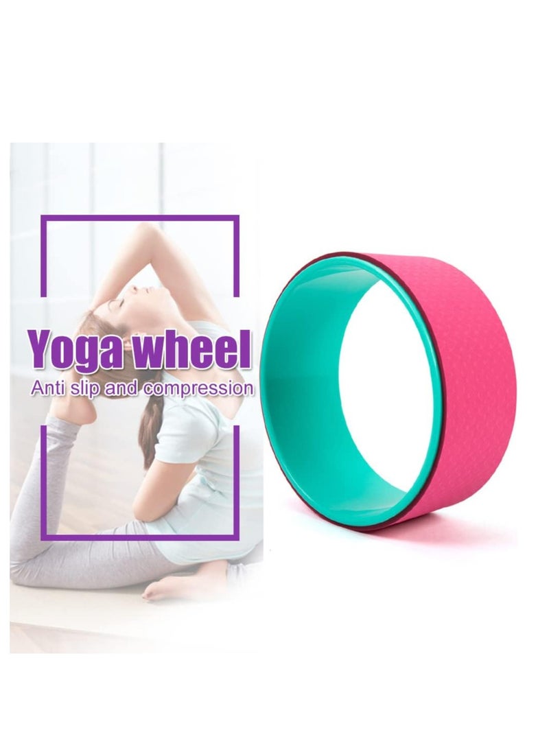 Yoga Wheel, Nonslip Yoga Prop Wheel Strongest & Most Comfortable Yoga Roller for Improving Yoga Poses & Backbends, Stretching, Improving Flexibility