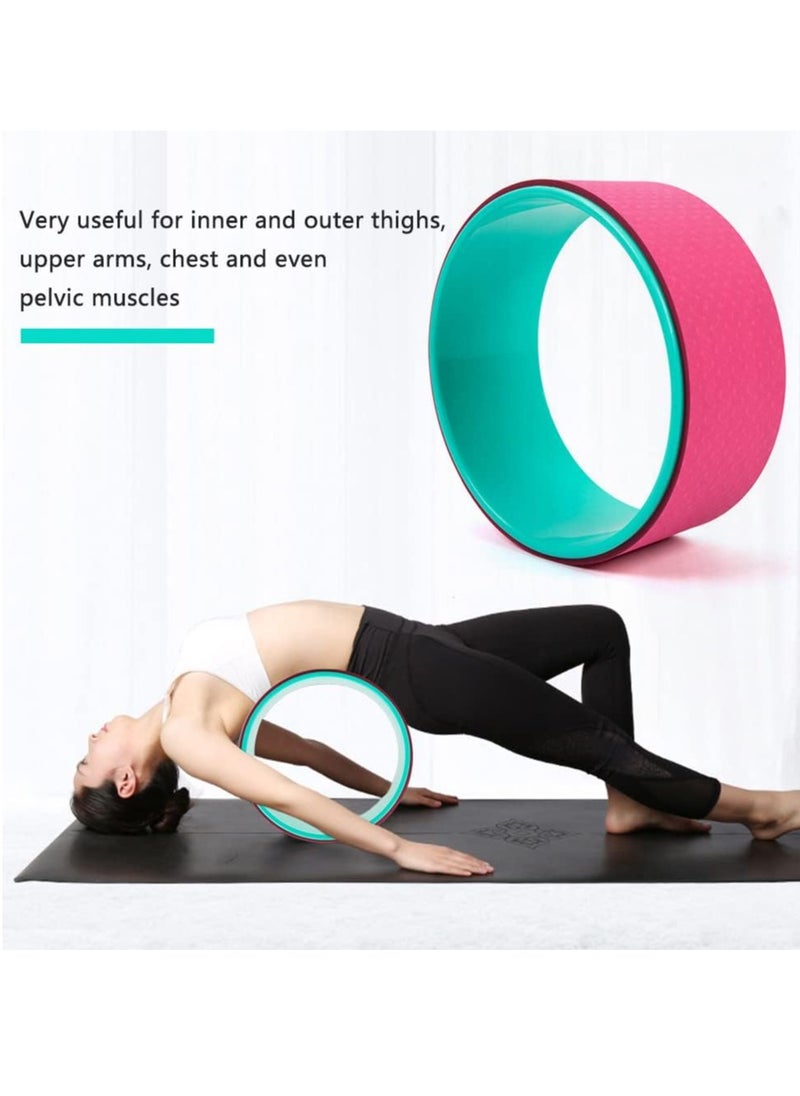 Yoga Wheel, Nonslip Yoga Prop Wheel Strongest & Most Comfortable Yoga Roller for Improving Yoga Poses & Backbends, Stretching, Improving Flexibility