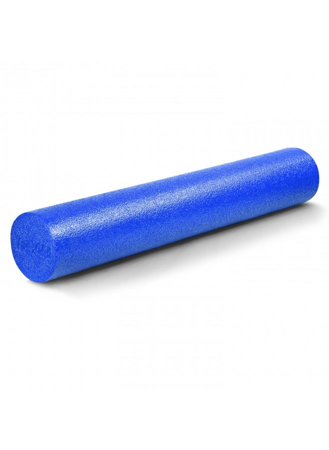 Yes4All Premium Soft-Density Round PE Foam Roller for Pilates, Yoga, Stretching, Balance & Core Exercises - 24 inch Blue