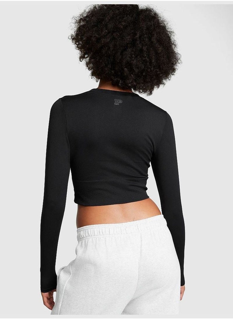 Seamless Long-Sleeve Crop Top