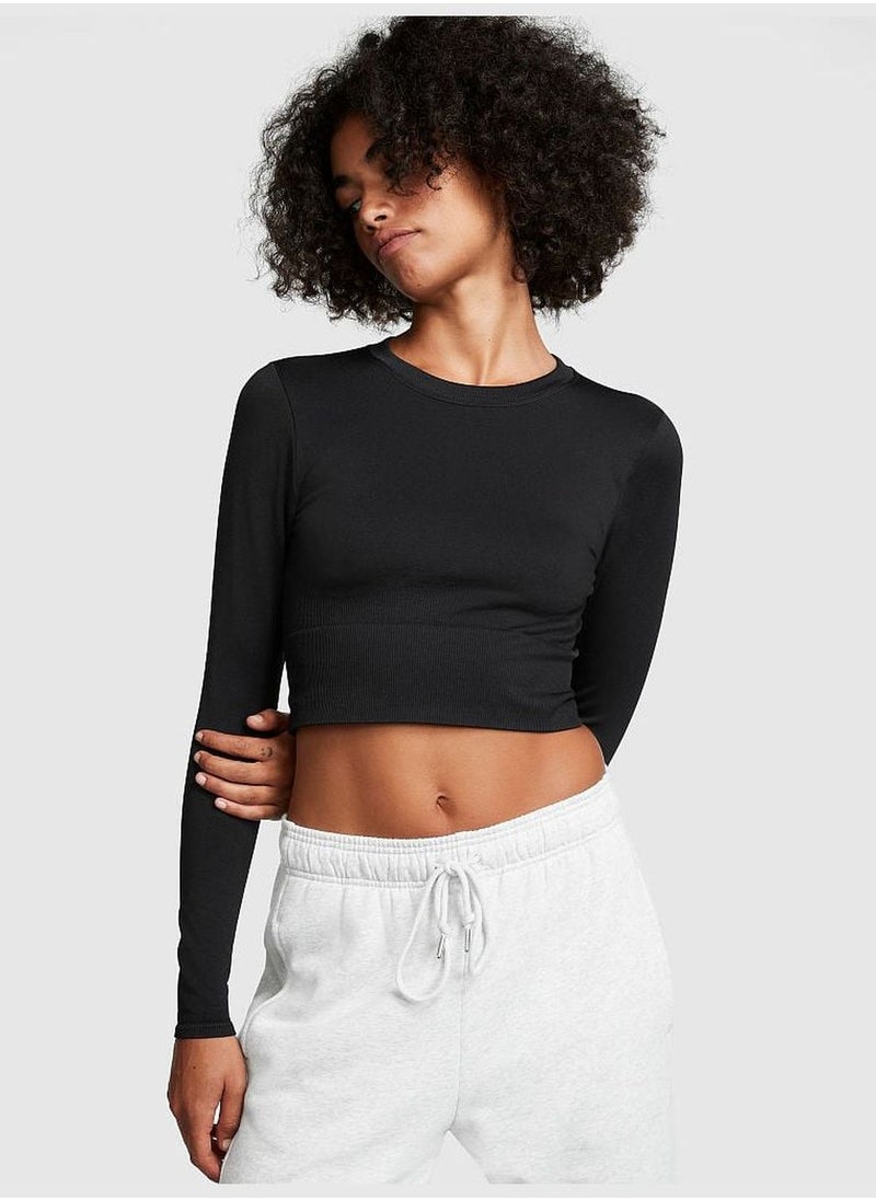 Seamless Long-Sleeve Crop Top