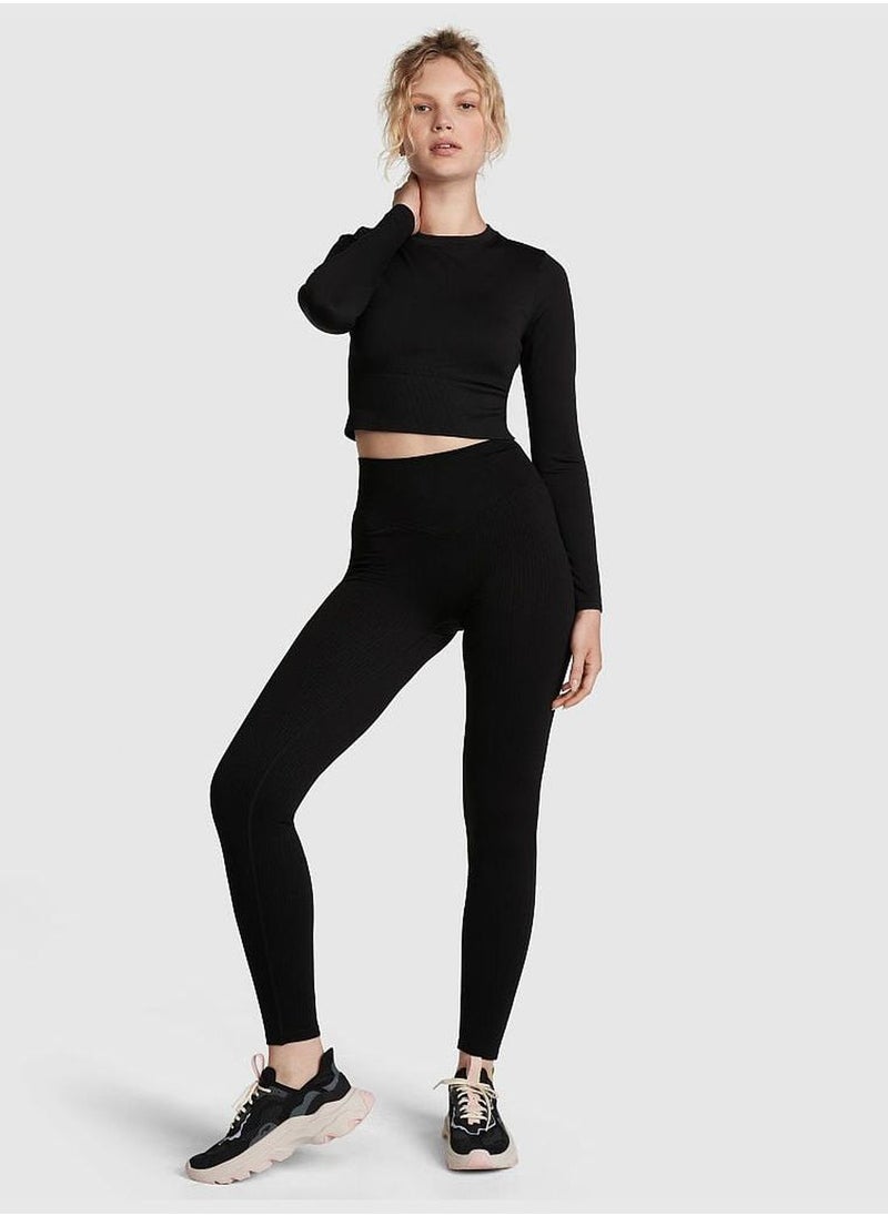 Seamless Long-Sleeve Crop Top